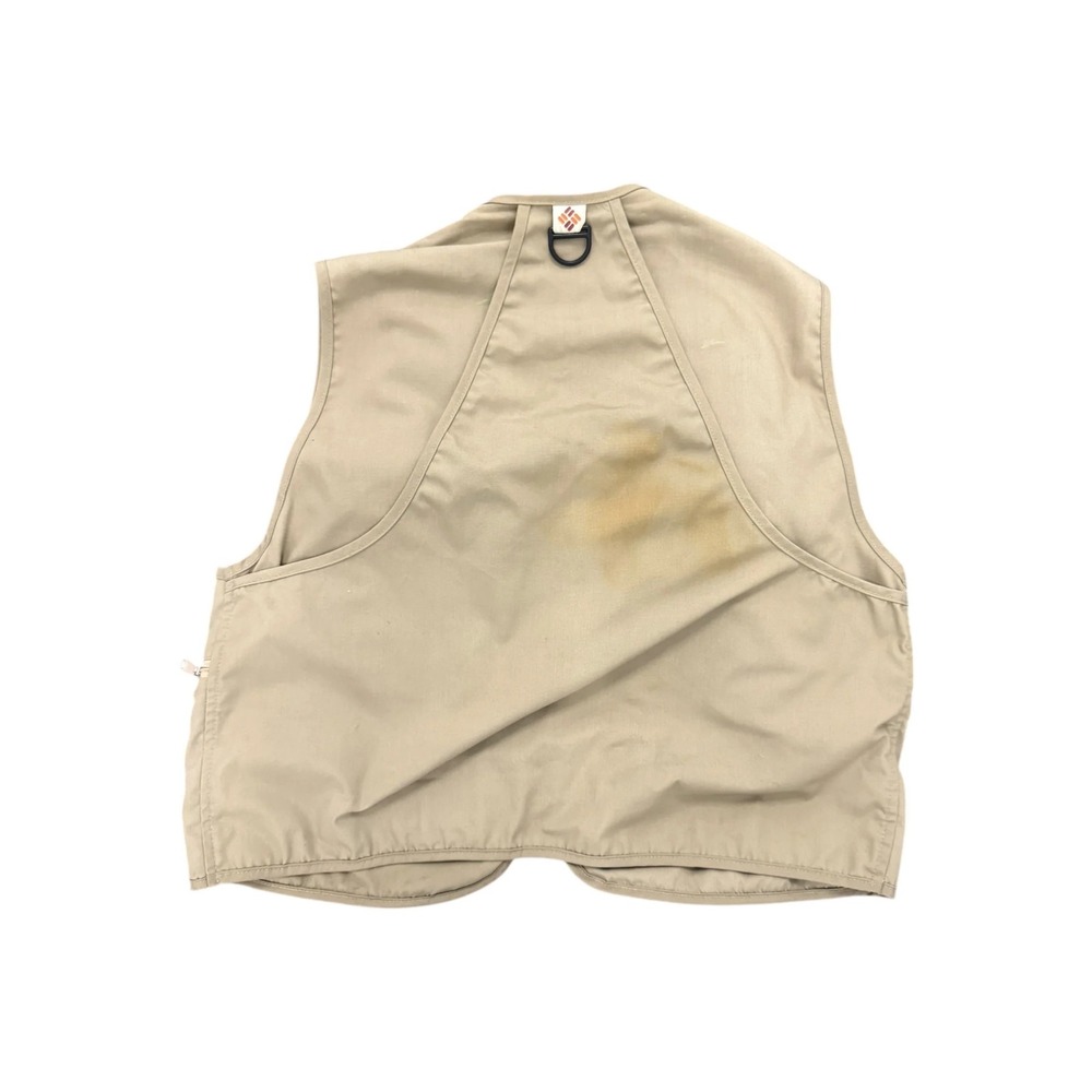 Columbia Fly Fishing Vest Mens Large Tan Good Vintage 80s Outdoor Utility - Picture 2 of 6